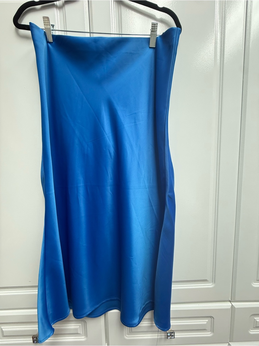 Rachel Zoe Bright Blue Satin Slip Skirt
